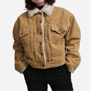 NWT Levi’s Tan Corduroy Sherpa-Lined Jacket